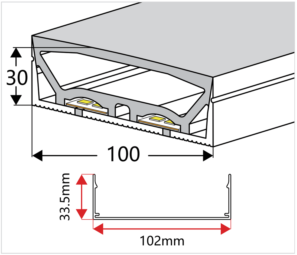 10030 top bend led neon light